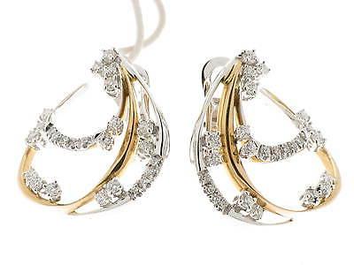 chimento orecchini oro bianco e rosa con