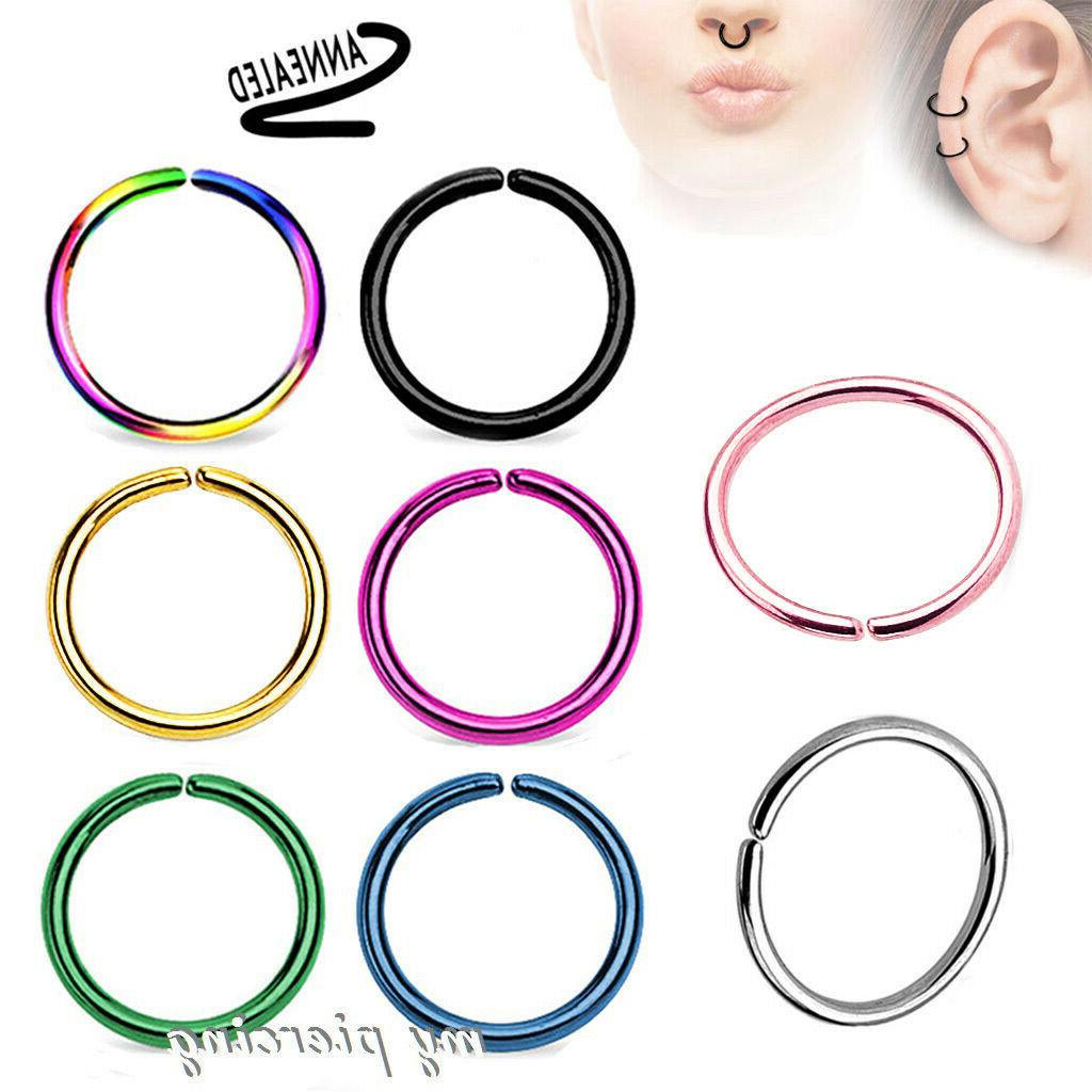 chirurgico acciaio seamless naso cerchio anello orecchino