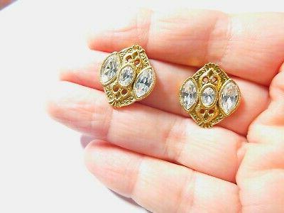 co strass trasparente color oro aperto lavoro
