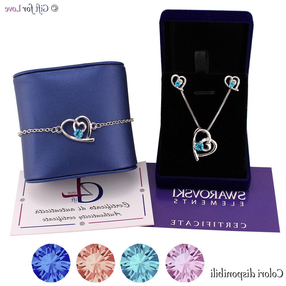 collana bracciale orecchini oro swarovski element originale