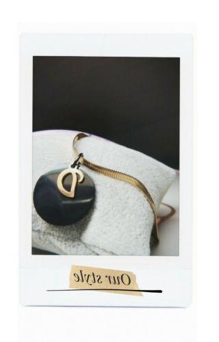 collana brooklyn acciaio oro argento pendente nero