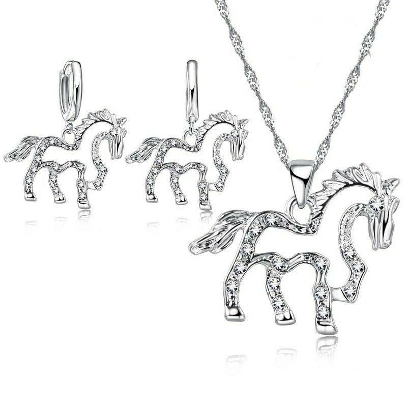 collana cavallo set orecchini colier donna mamma