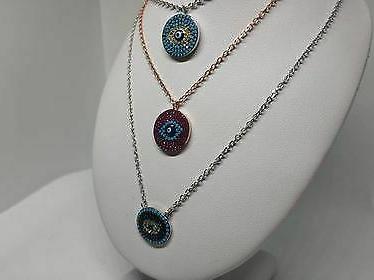 collana donna argento 925 1000 amuleto occhio