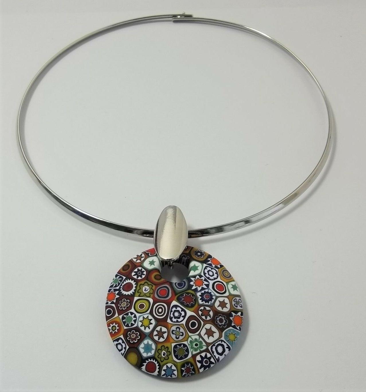 collana donna murrine millefiori in vetro di
