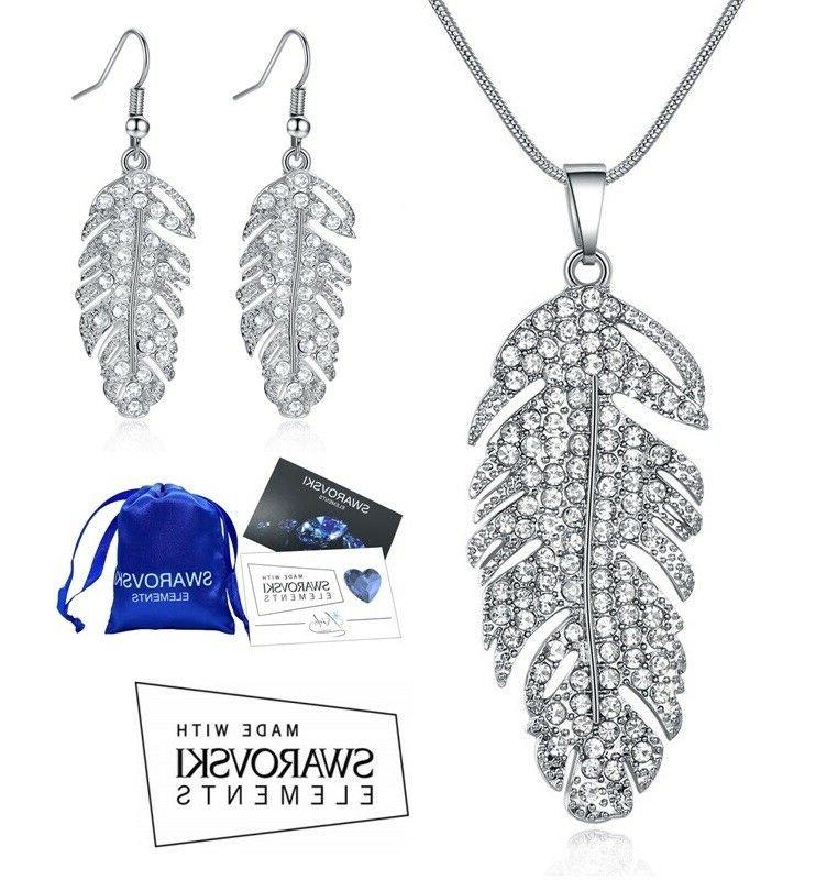 collana donna orecchini parure set paio swarovski