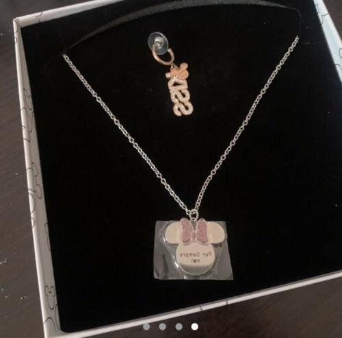 collana e orecchino topolino kiss strass stroili