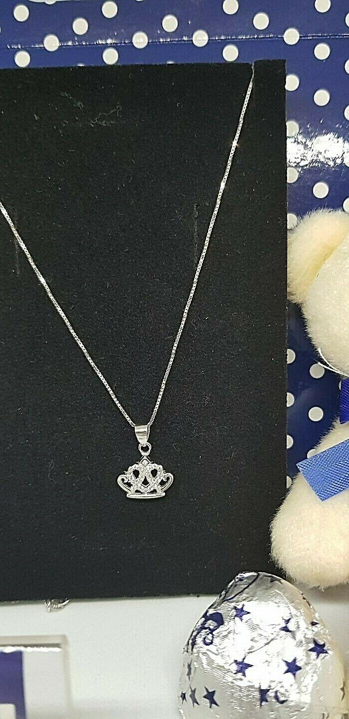 collana in argento 925 con pendente corona