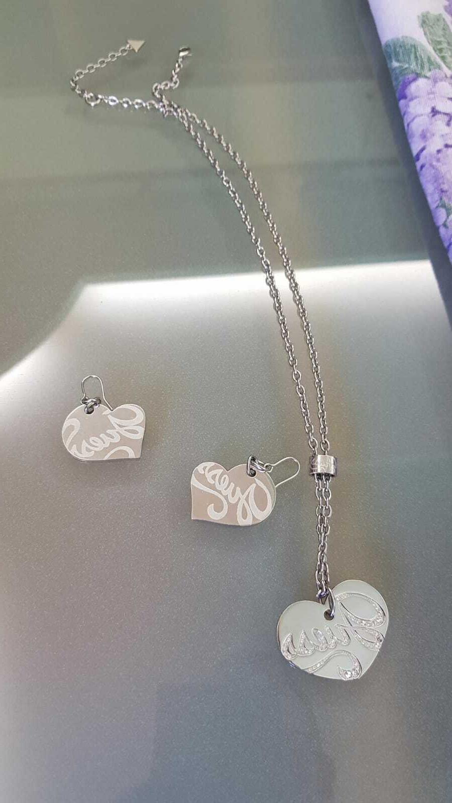 collana orecchini donna gioielli a forma di