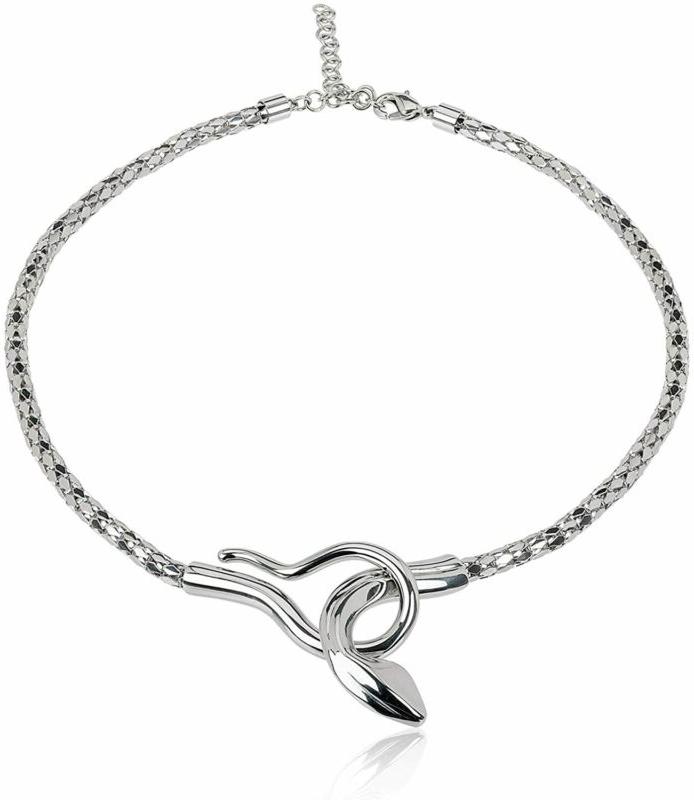 collezione cobra in acciaio lucido collana bracciale
