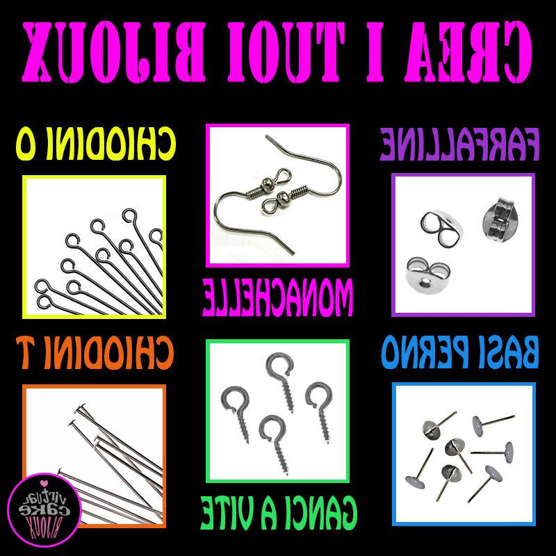 componenti bigiotteria basi orecchini monachelle moschettoni