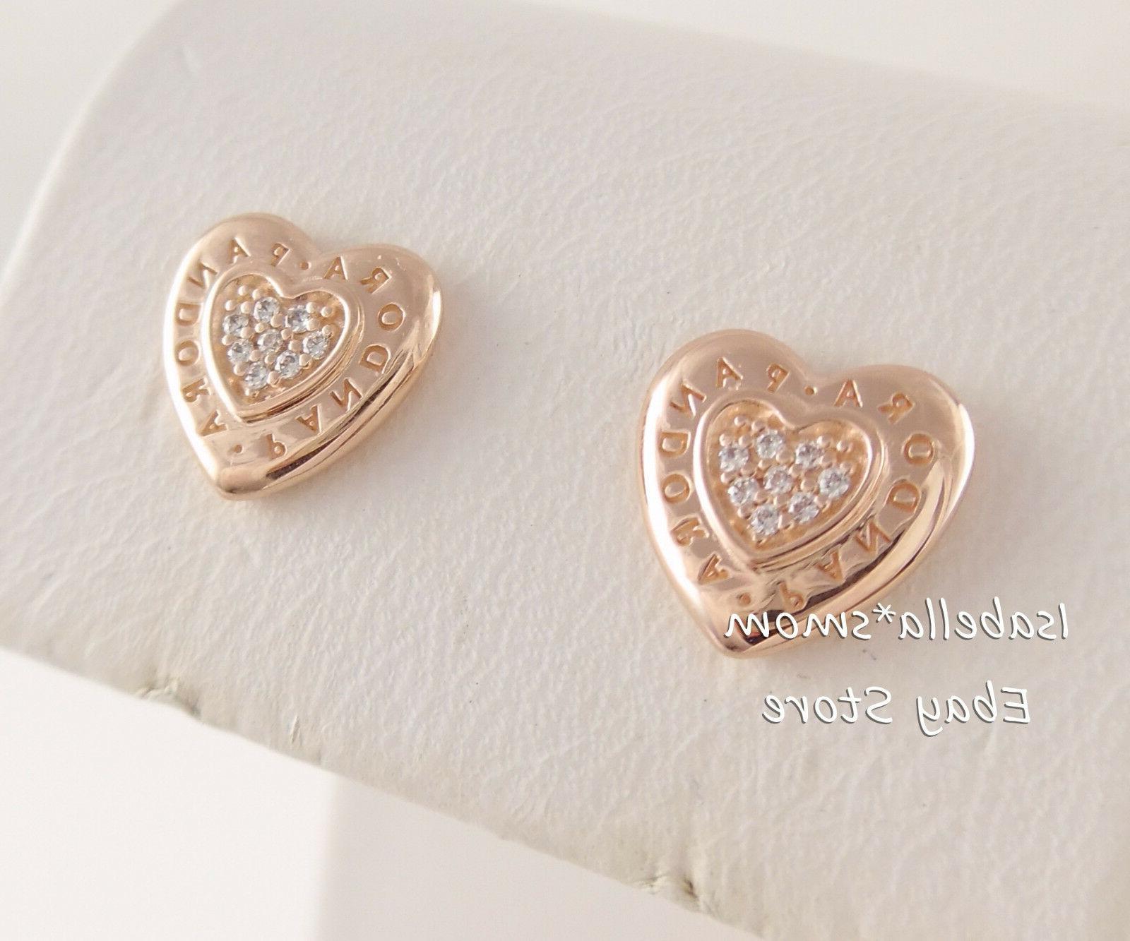 con griffe cuore autentico rosa placcato oro