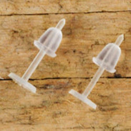 coppia asta borchie ghiera plastica trasparente creazione