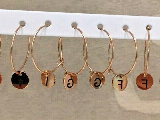 coppia di orecchini lettera iniziale orecchino pendenti