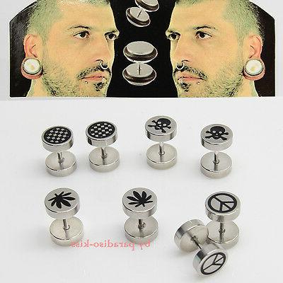 coppia orecchini 8mm da uomo donna finto