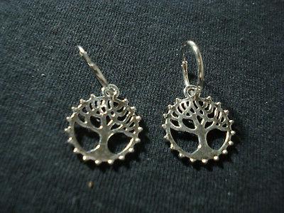 coppia orecchini argento 925 cerchietto albero della