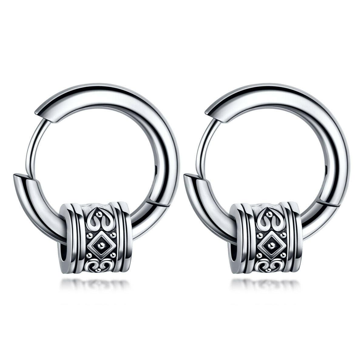 coppia orecchini cerchio tond pendente uomo donna