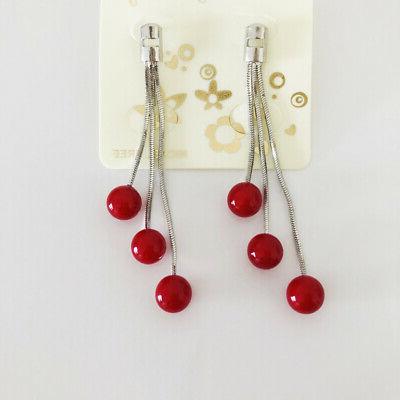 coppia orecchini da donna lungo perline ch151