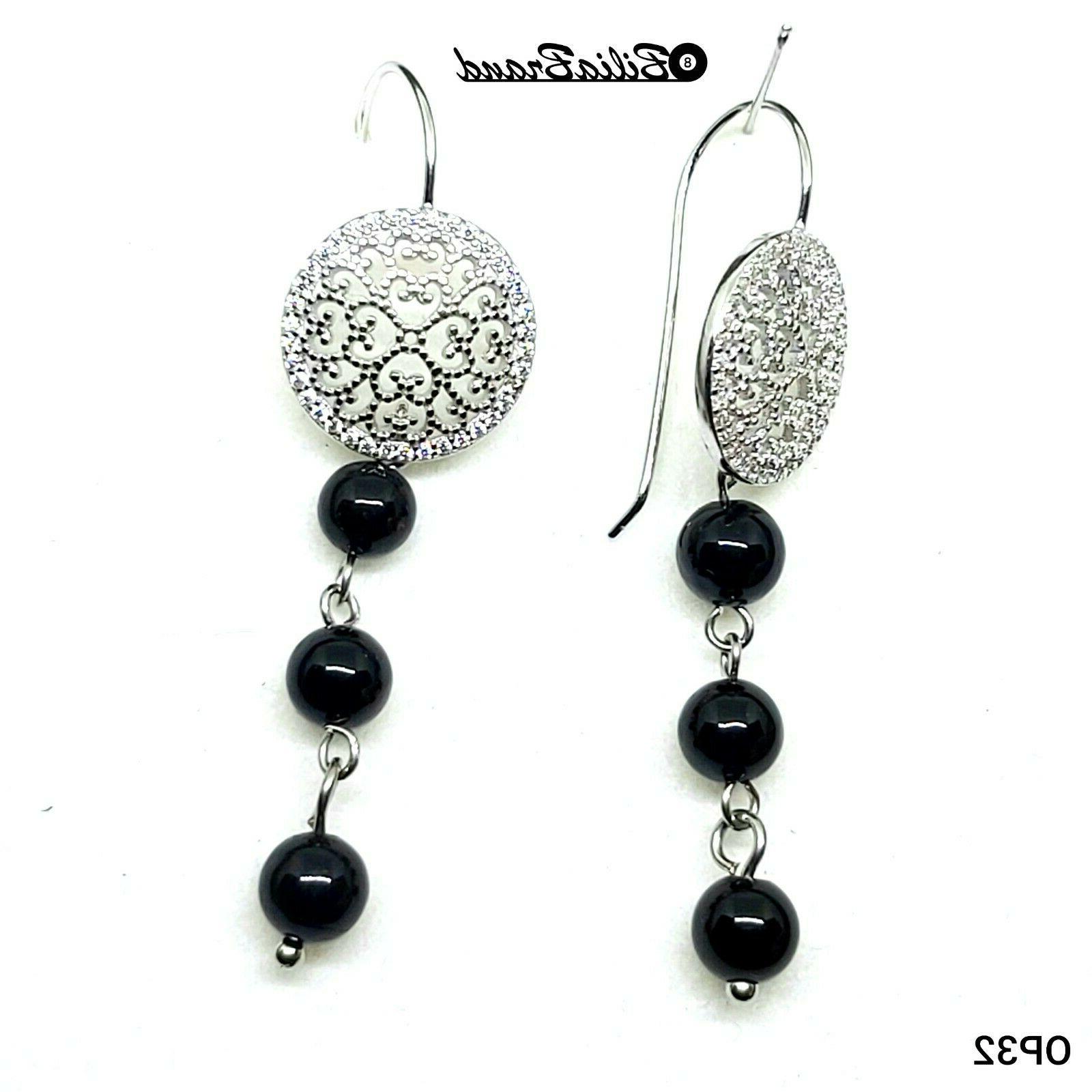 coppia orecchini in argento 925 scudo zirconato