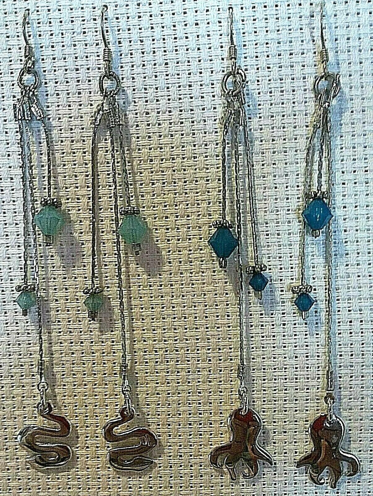 coppia orecchini in puro argento 925 fatti