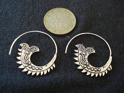 coppia orecchini ottone placcato argento modello septum