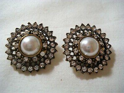 coppia orecchini toppa clips senza buco perla