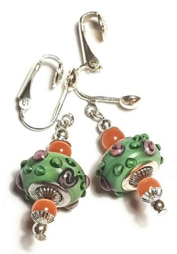corti argento verde and arancione clip on