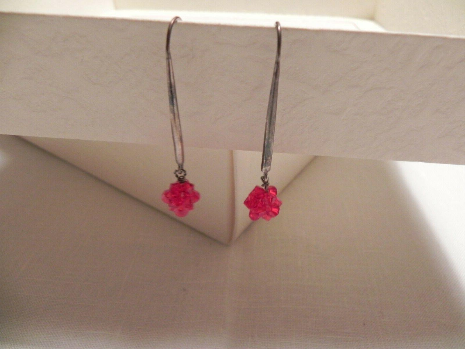 creazioni orecchini in argento con rosso fatti
