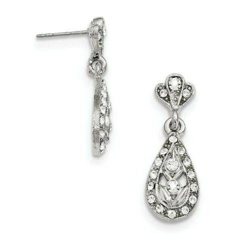 cristal larme pendantes post boucles d oreilles