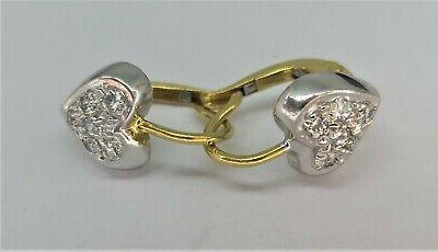 cuore orecchini donna oro giallo bianco 18k