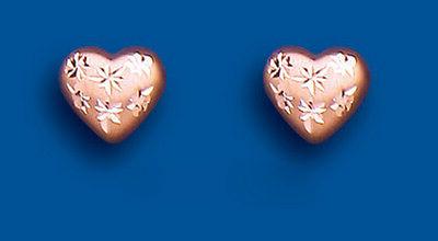 cuore oro orecchini borchie cuore oro rosa