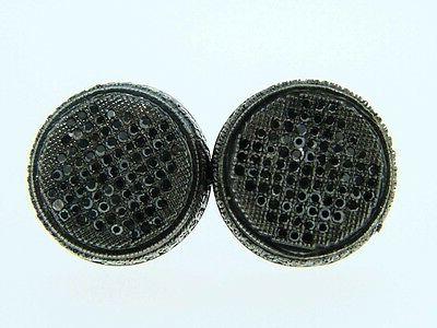 da uomo donna 3d tutto nero orecchini