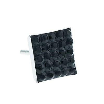 da uomo quadrato argento sterling nera resina