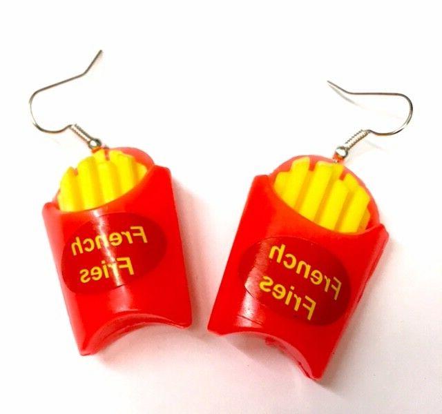 delicious gustoso patatine fritte orecchini 80 s