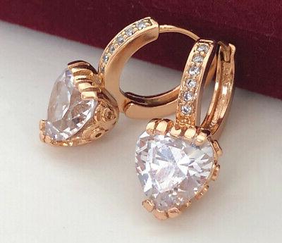 deluxe orecchini cuore a cerchio con swarovski