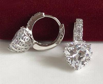 deluxe orecchini cuore anelli con cristallo swarovski