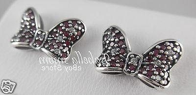 disney luccicante minnie fiocchi originale argento rosso