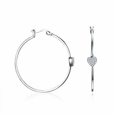 donna 925 orecchini argento sterling grande cerchio