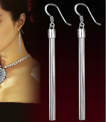 donna argento 925 lungo serpente collana orecchini