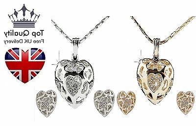 donna argento fatto cristallo elements cuore collana