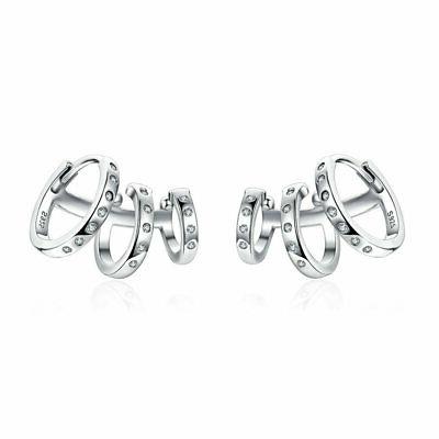 donna orecchini ear cuff clip punk tirple