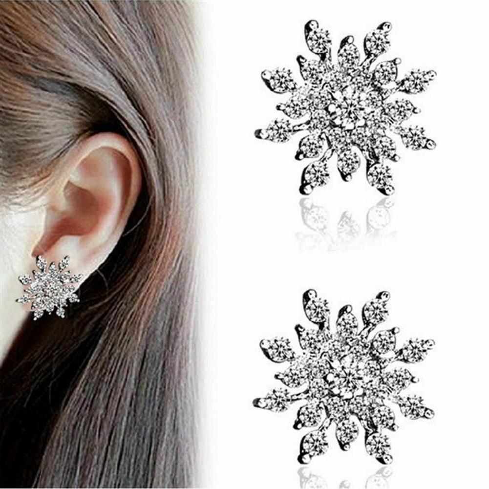 donna orecchini moda gioielli elegante strass fiocco