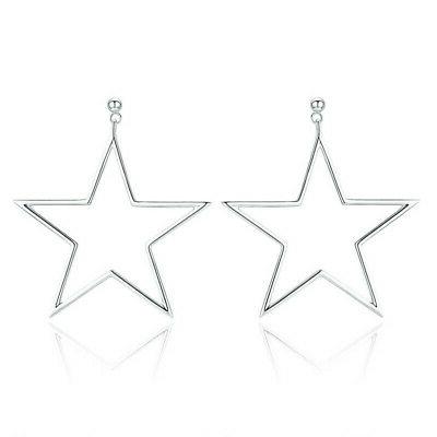 donna orecchini punk rock star goccia geometrico