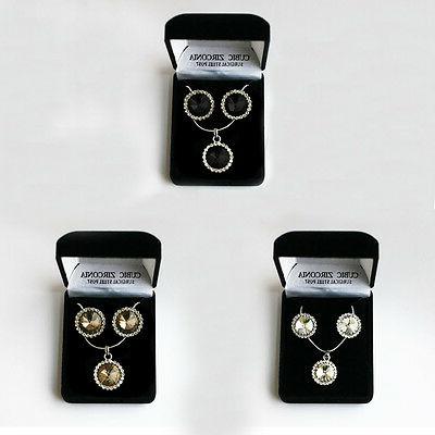 donna zirconia cubica rotonda diamante set pendente