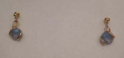 dorati di cristallo swarovski azzurro opaco gioiello