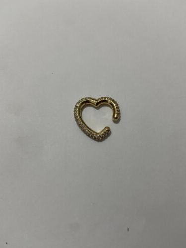 ear cuff cuore dorato con strass