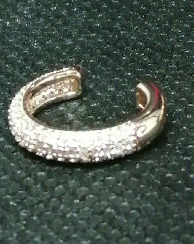 ear cuff donna cerchietto oro strass mono