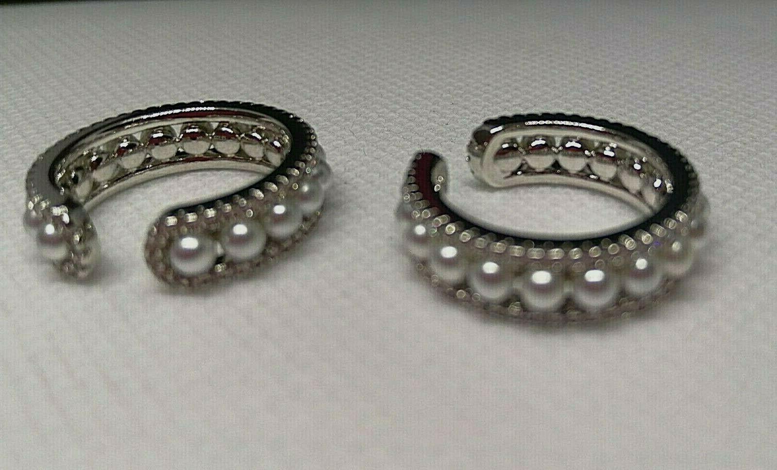 ear cuff donna cerchio con perle mono