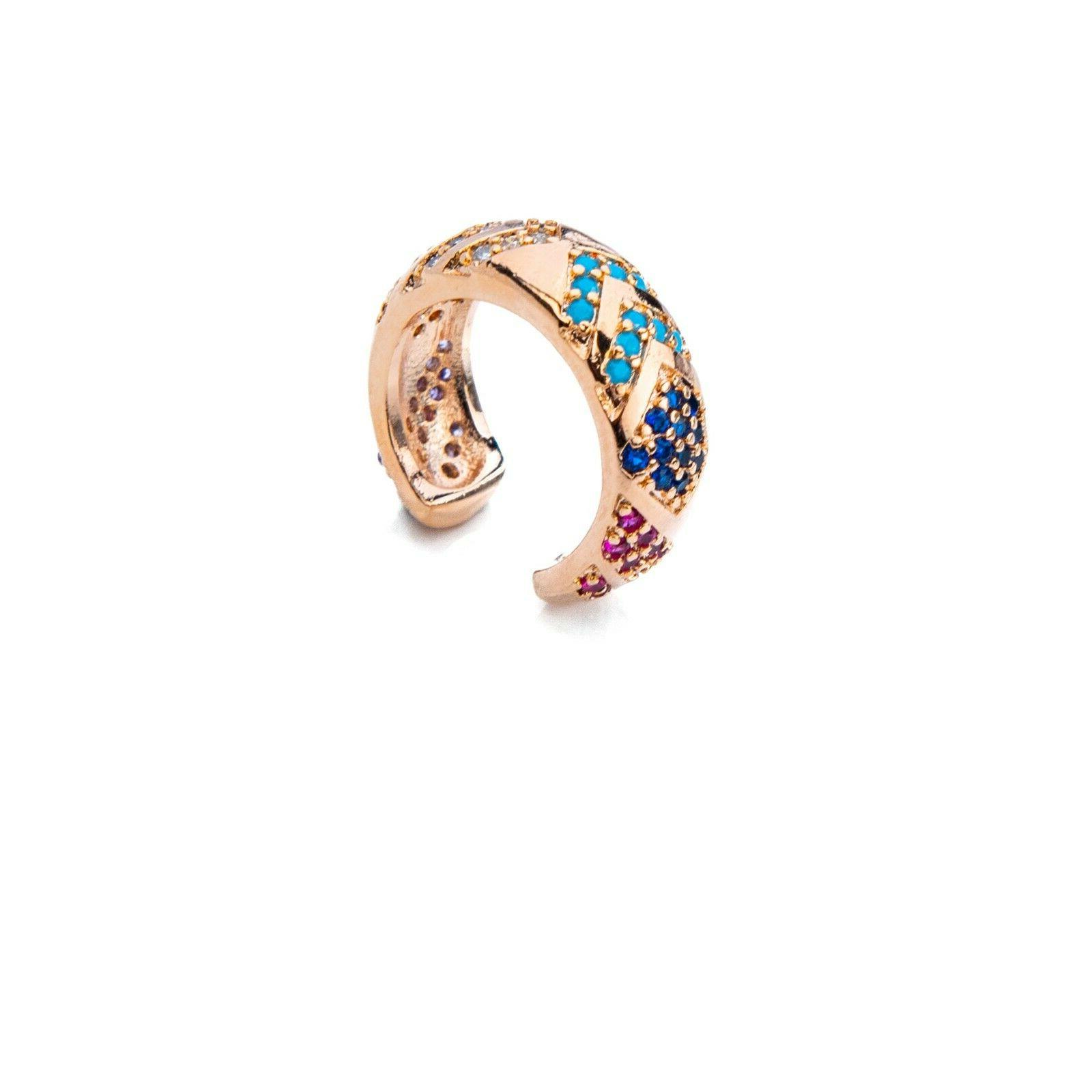 ear cuff donna due versioni acciaio zirconi