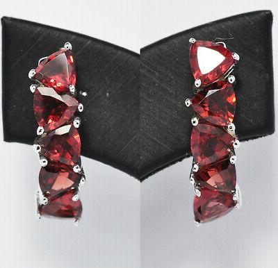 eccezionali orecchini argento 925 5 granati vvs