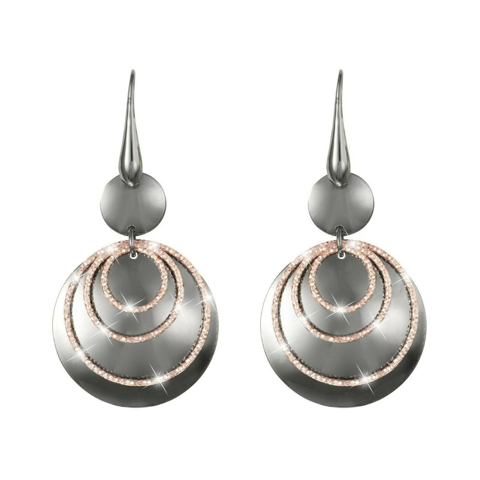 eclipse orecchini in bronzo bicolore rutenio leggere